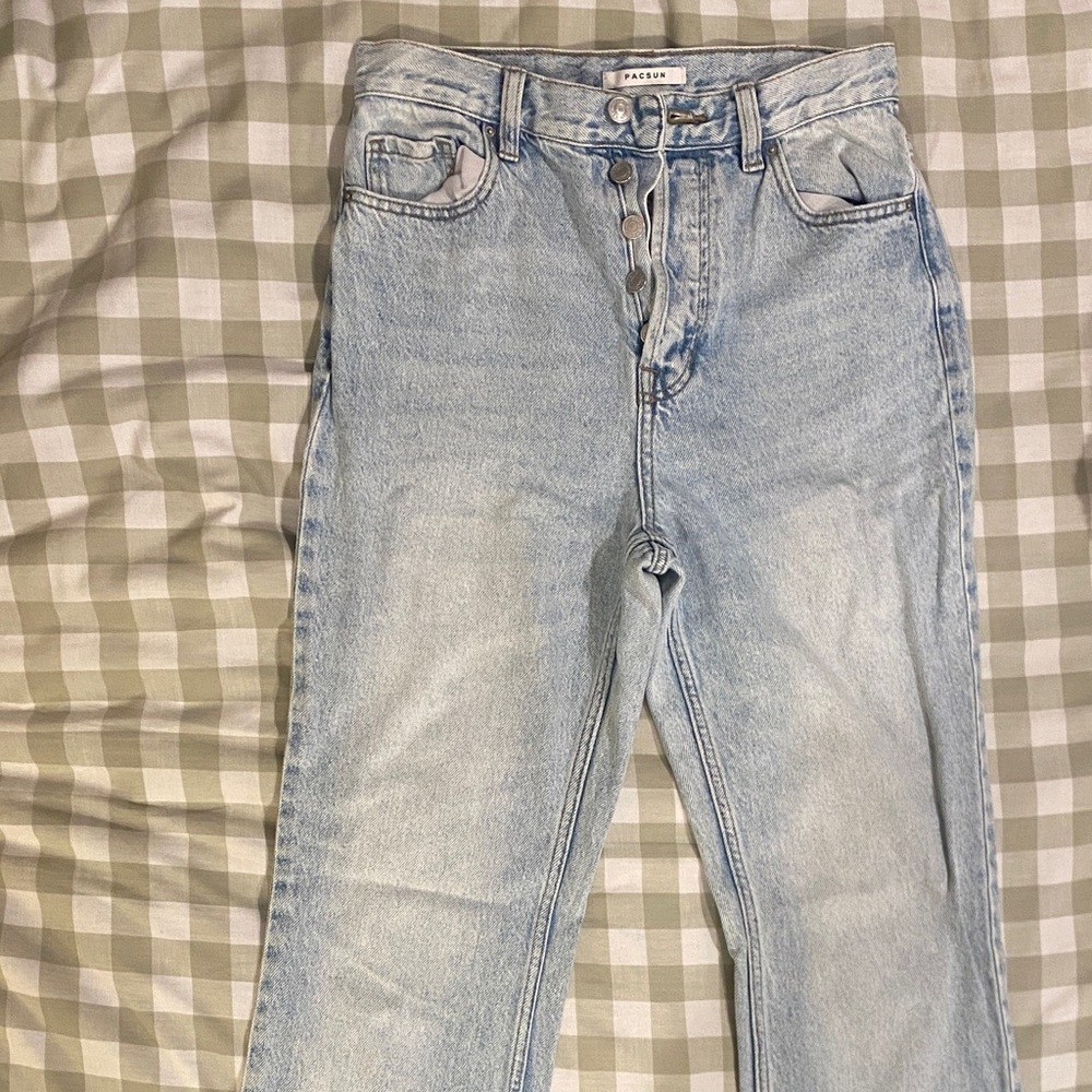 PacSun High Rise Light Blue Bootcut Jeans